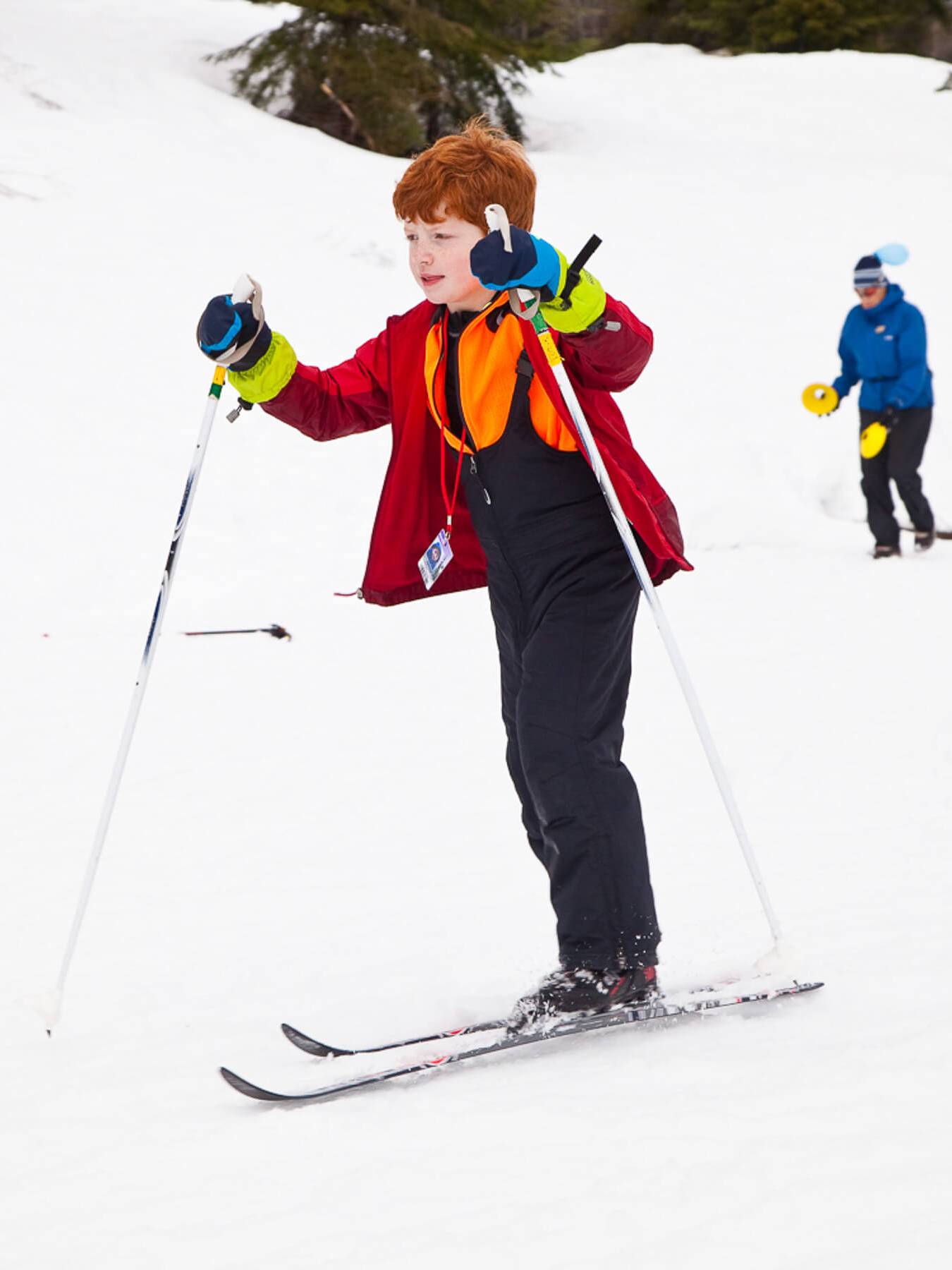 boy Nordic skiing