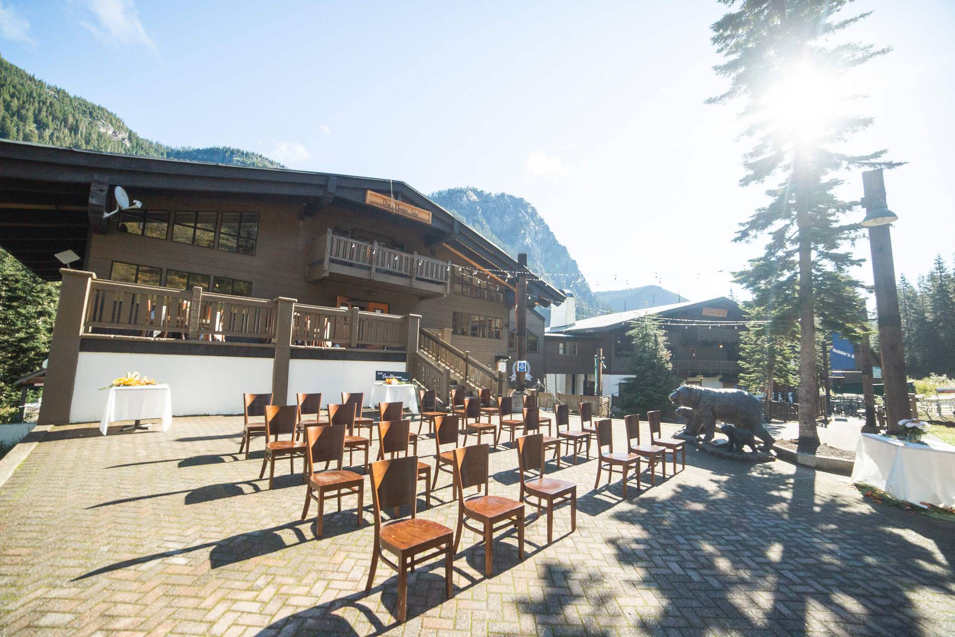 alpental lodge and plaza ceremony setting