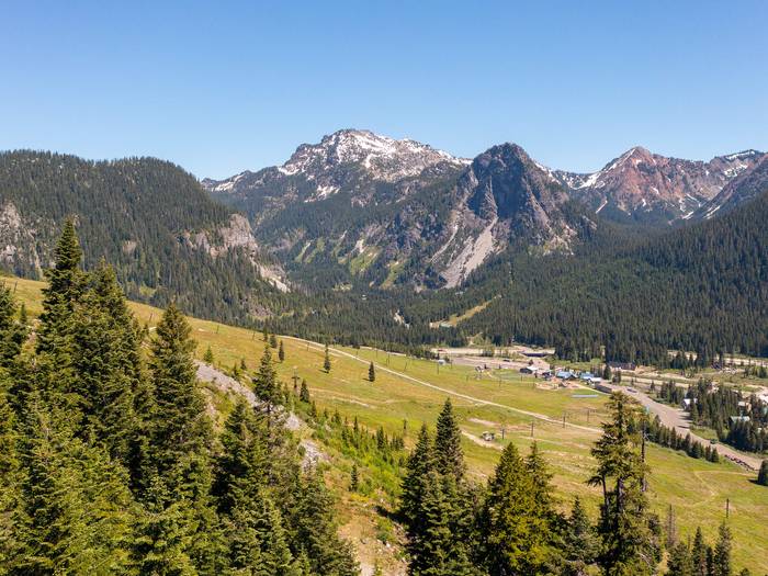 summit west drone image in summer