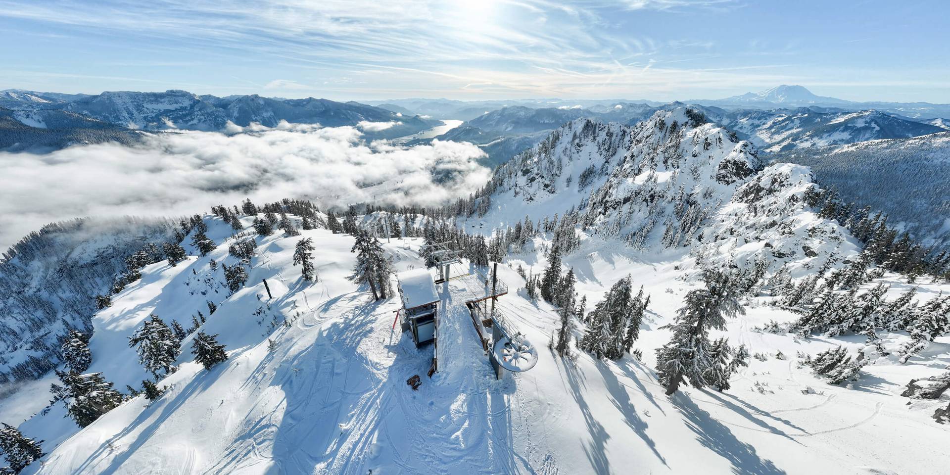 alpental drone shot of top terminal