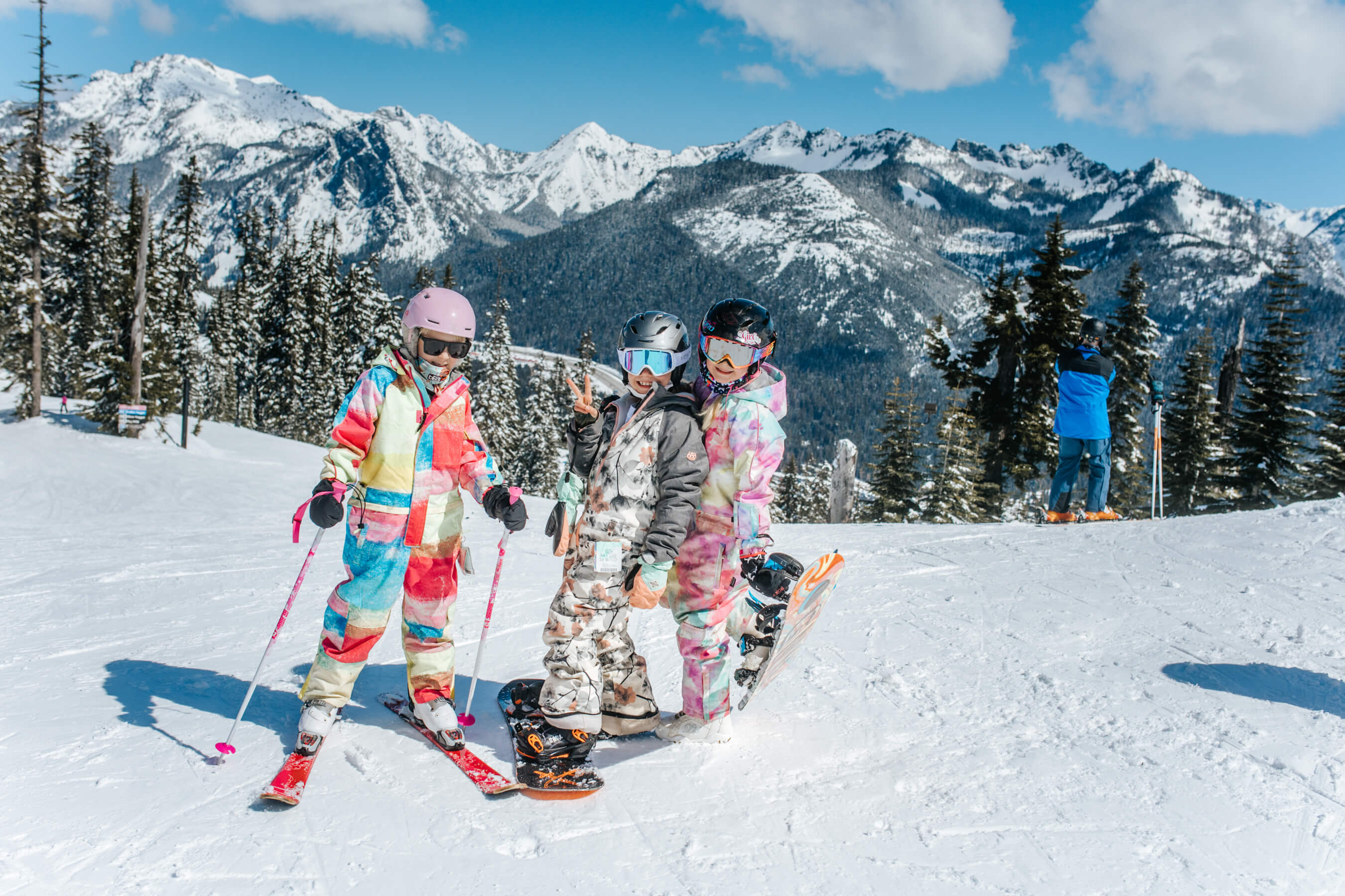 kids at the top of Silver Fir Express