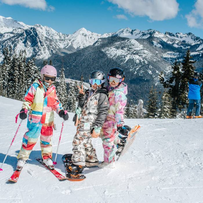 kids at the top of Silver Fir Express