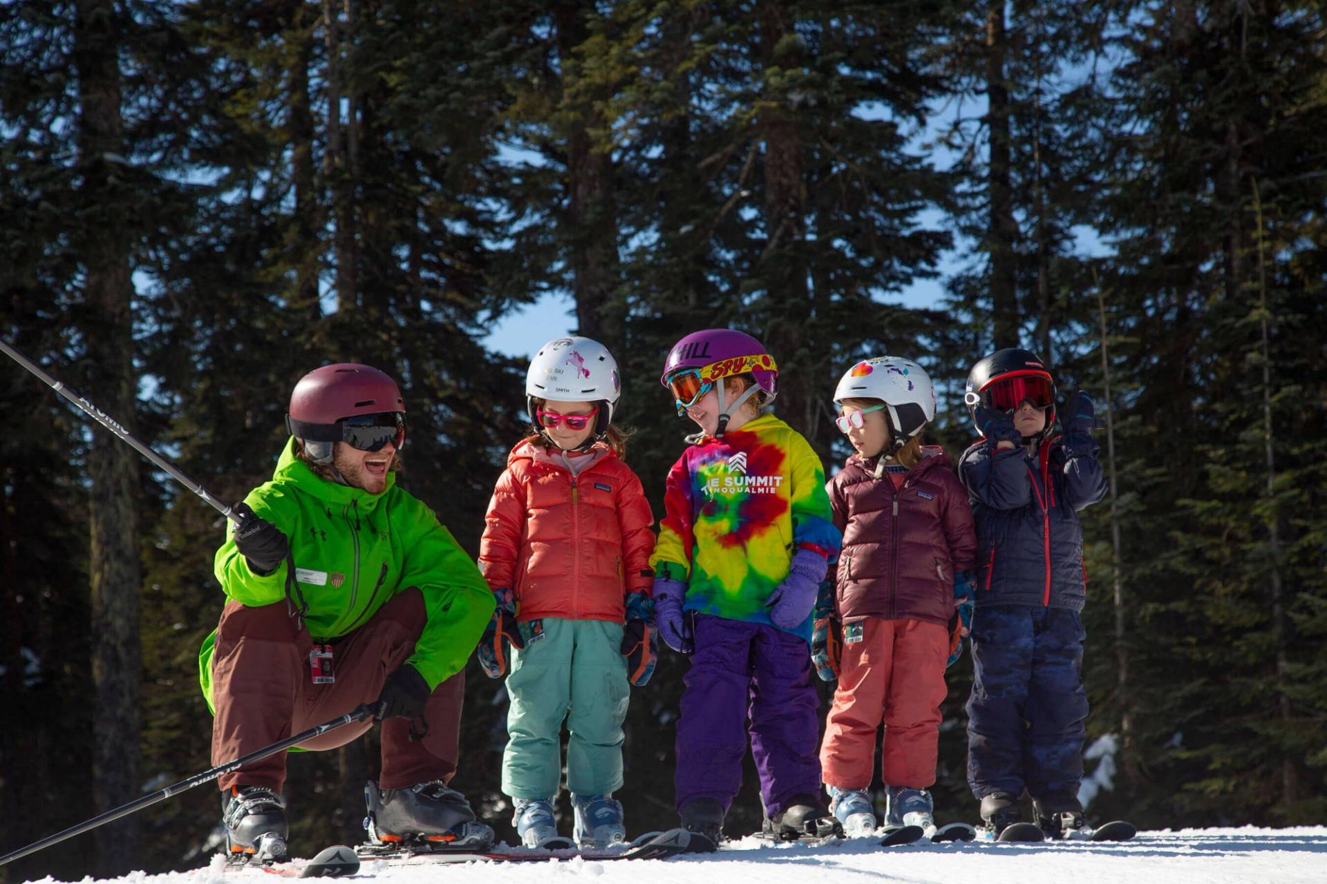 kids lesson group with instructor