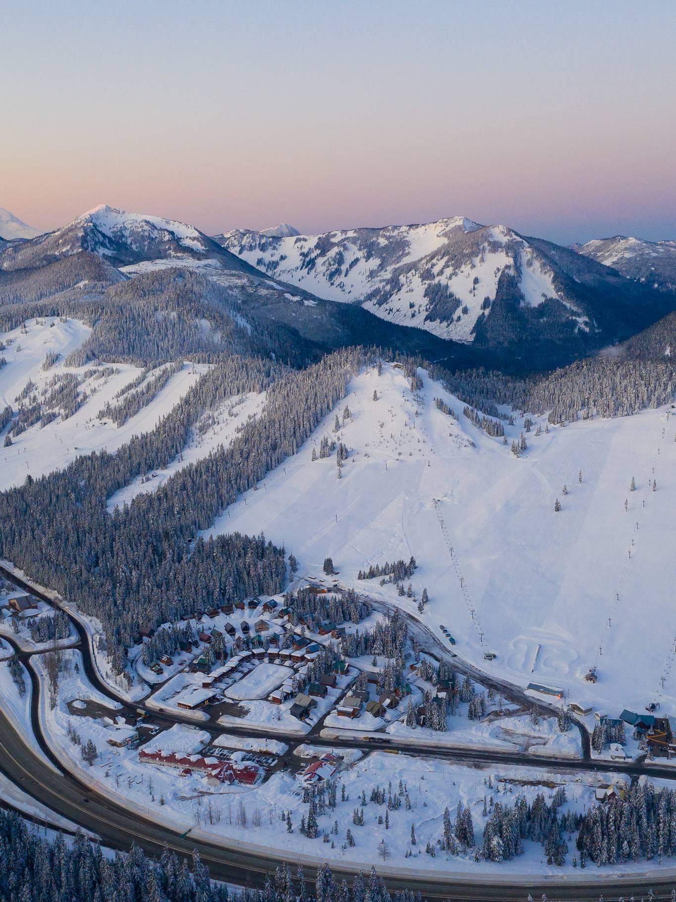 aerial view of the summit