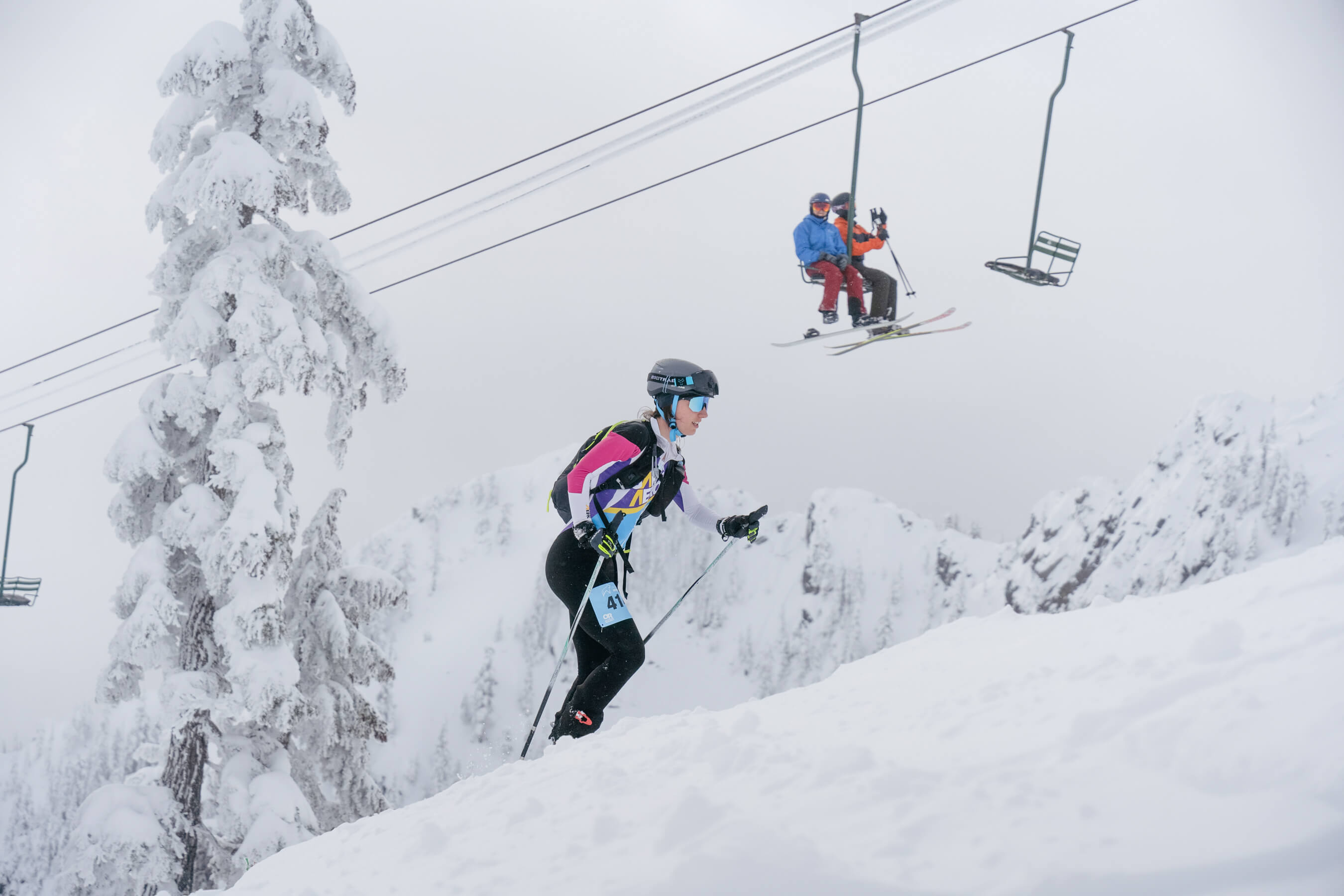 skimo racer under chair two 