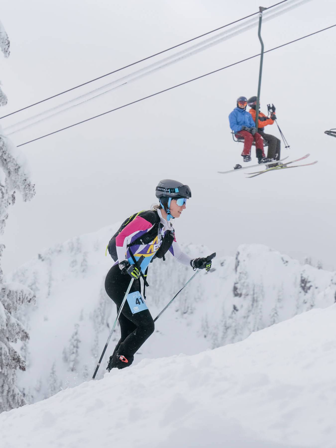 skimo racer under chair two