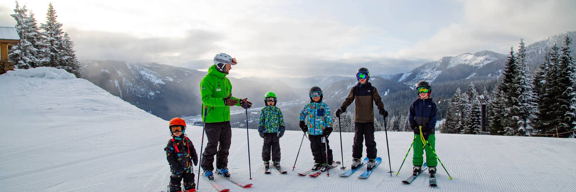 kids lesson at top of summit central