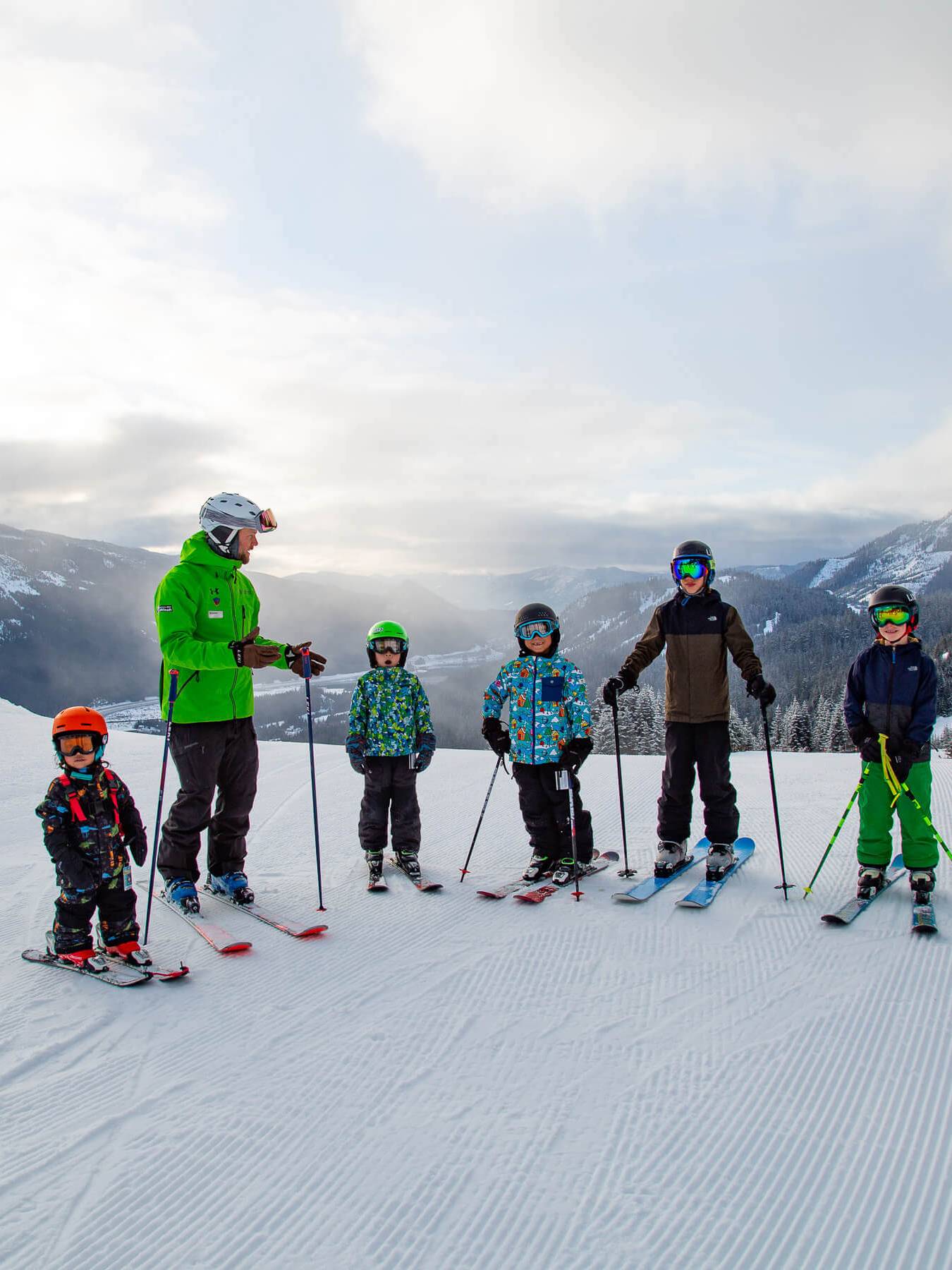 kids lesson at top of summit central