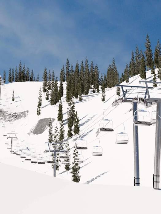 a rendering midway up the new edelweiss triple chairlift