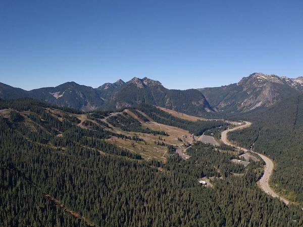 drone image of summit central in the summer
