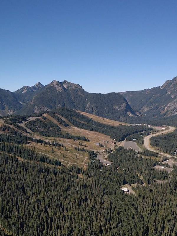 drone image of summit central in the summer