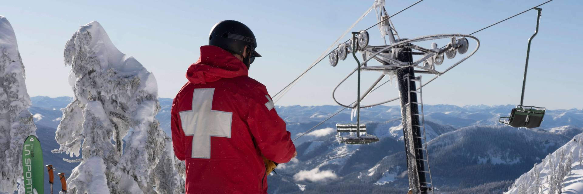 Ski Patrollers at top of Chair 2