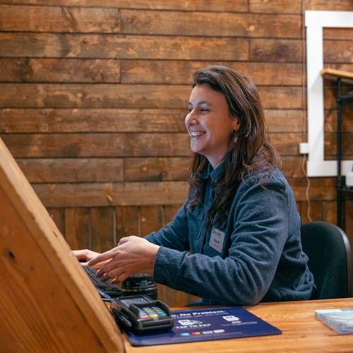 guest service agent smiling