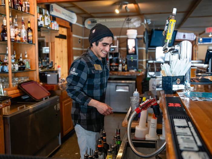 bartender smiling