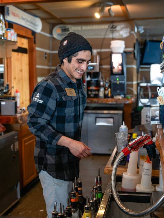 bartender smiling