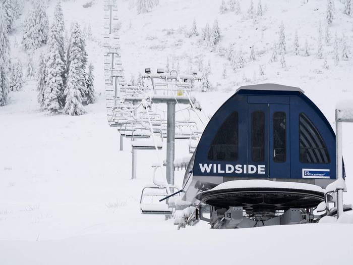 New Wildside Quad Chairlift bottom terminal