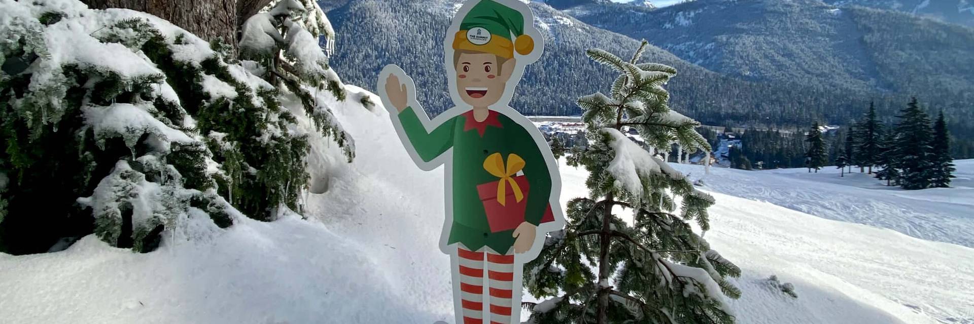 santa in lift line at central express