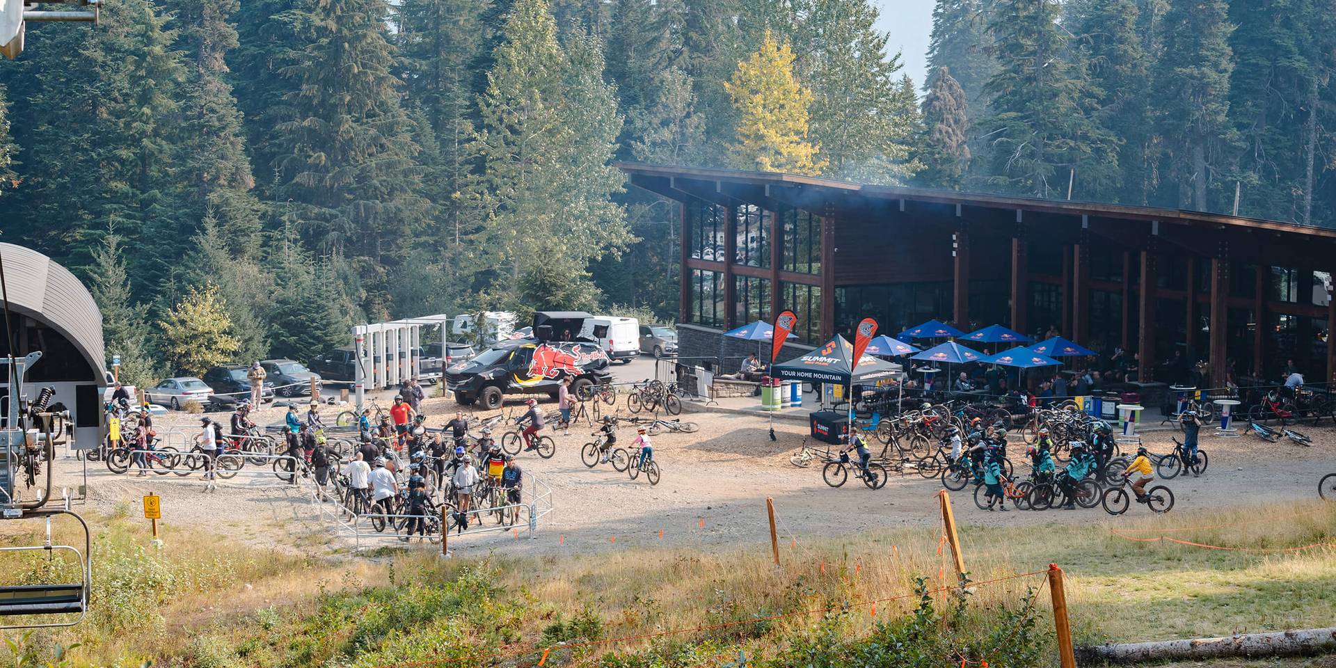 silver fir plaza during an event