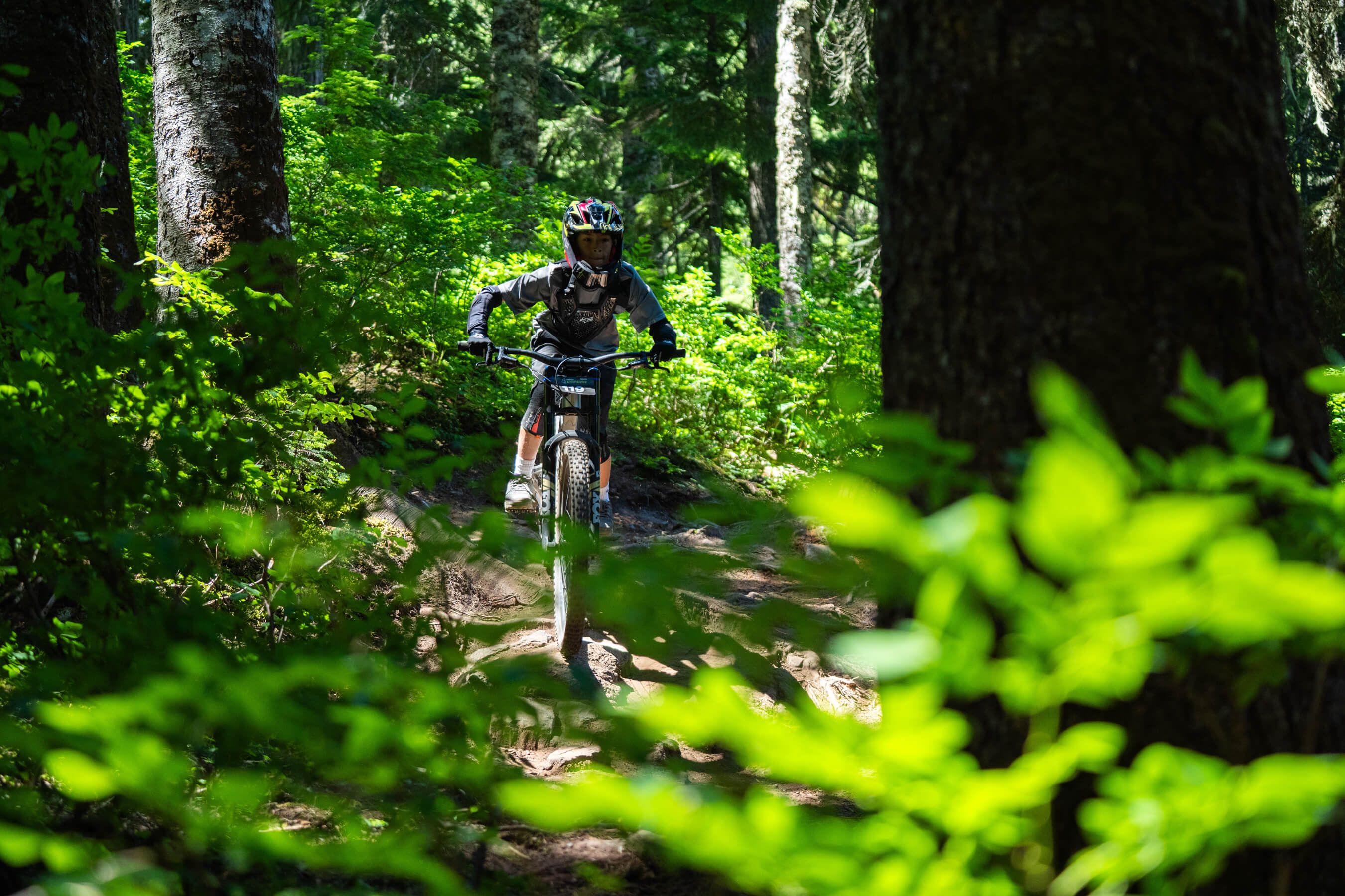 Speed Series competitor races through forest