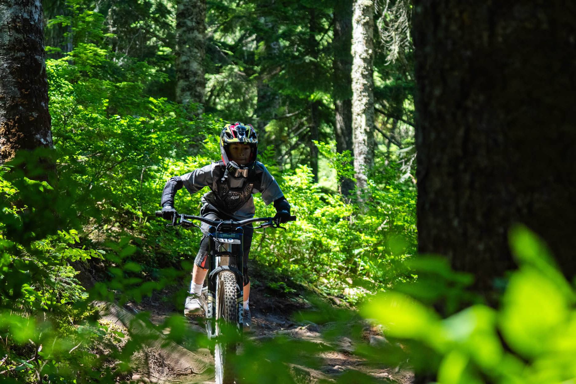 Speed Series competitor races through forest
