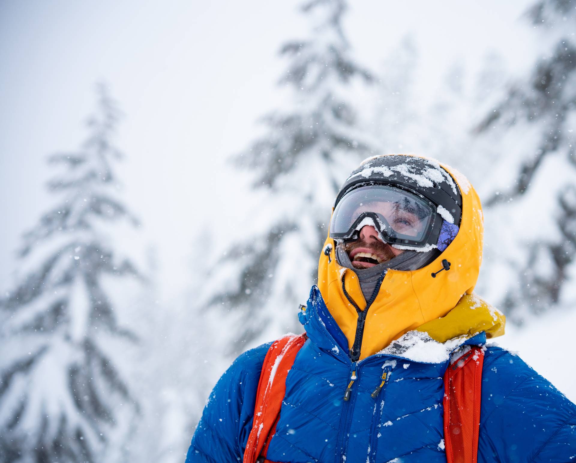 skier happy in the snow