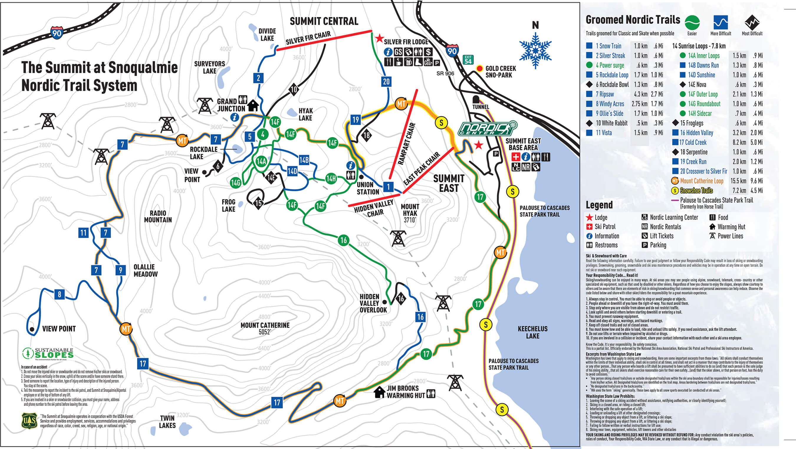 summit nordic center trail map