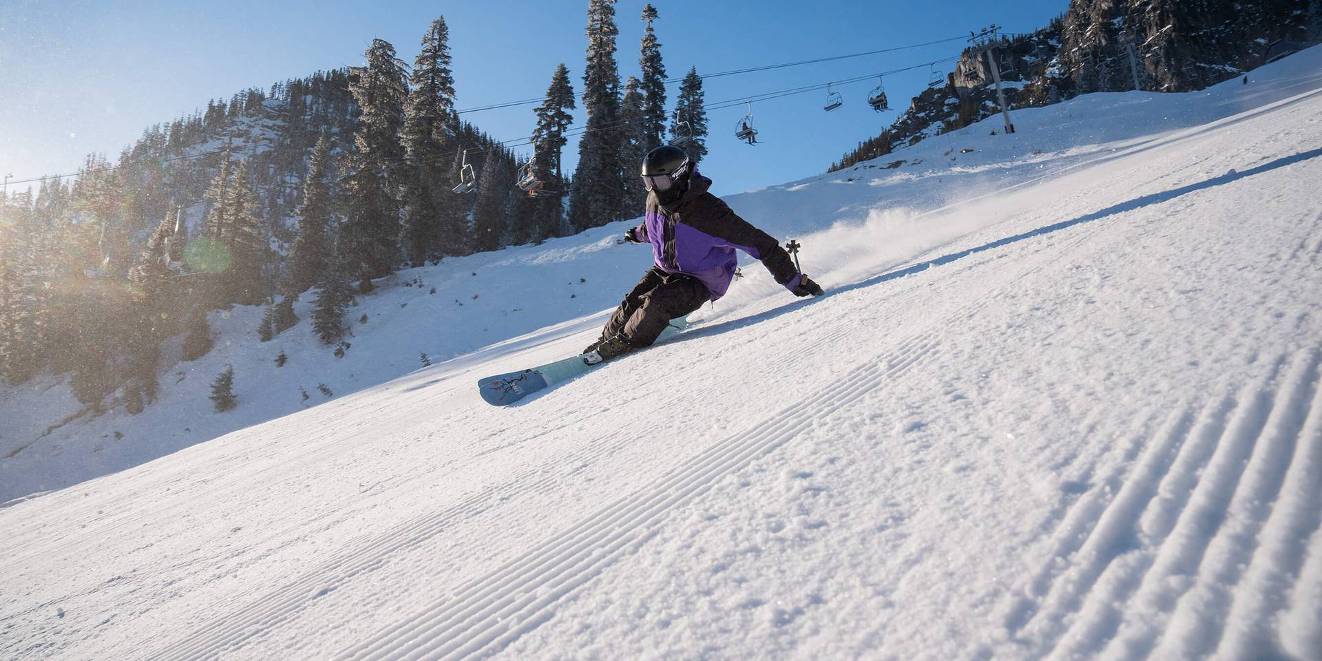 group of skiers and riders