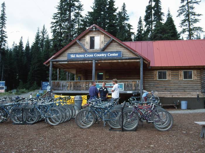 Vintage image of old Ski Acres Cross Country Center and Mountain Bikes