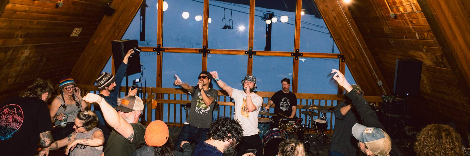 people dancing to live music in Broken Tip Bar