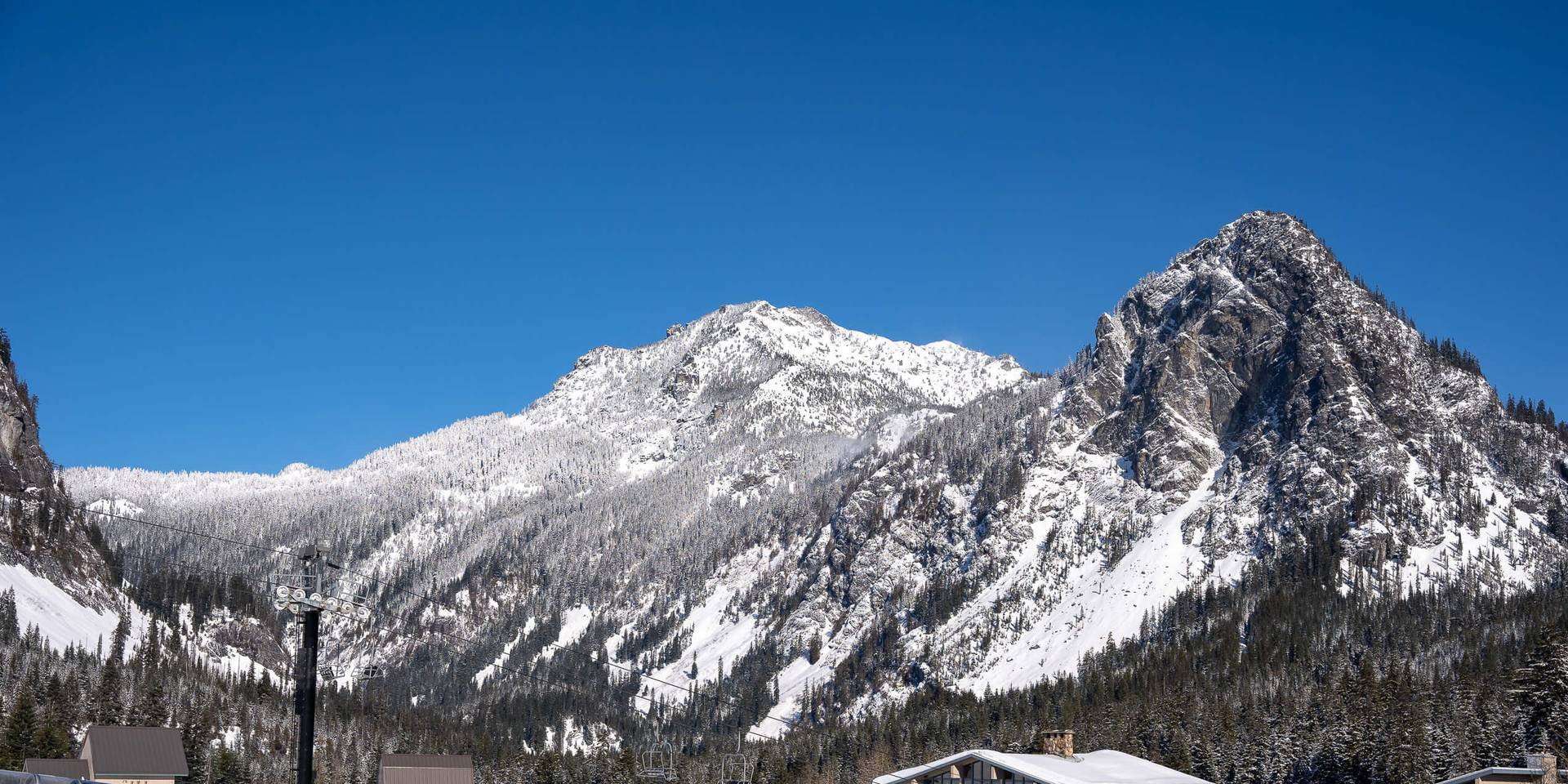view of Summit West and mountain peaks
