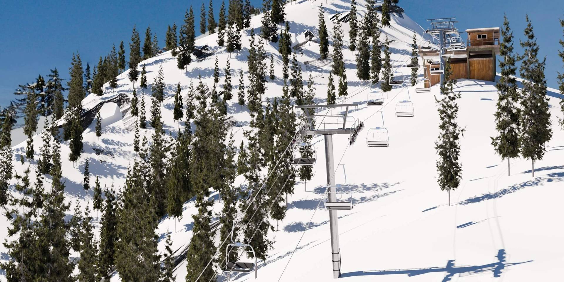artists rendering of new edelweiss chairlift top terminal