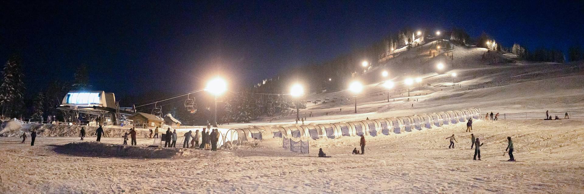 night skiing at Silver Fir