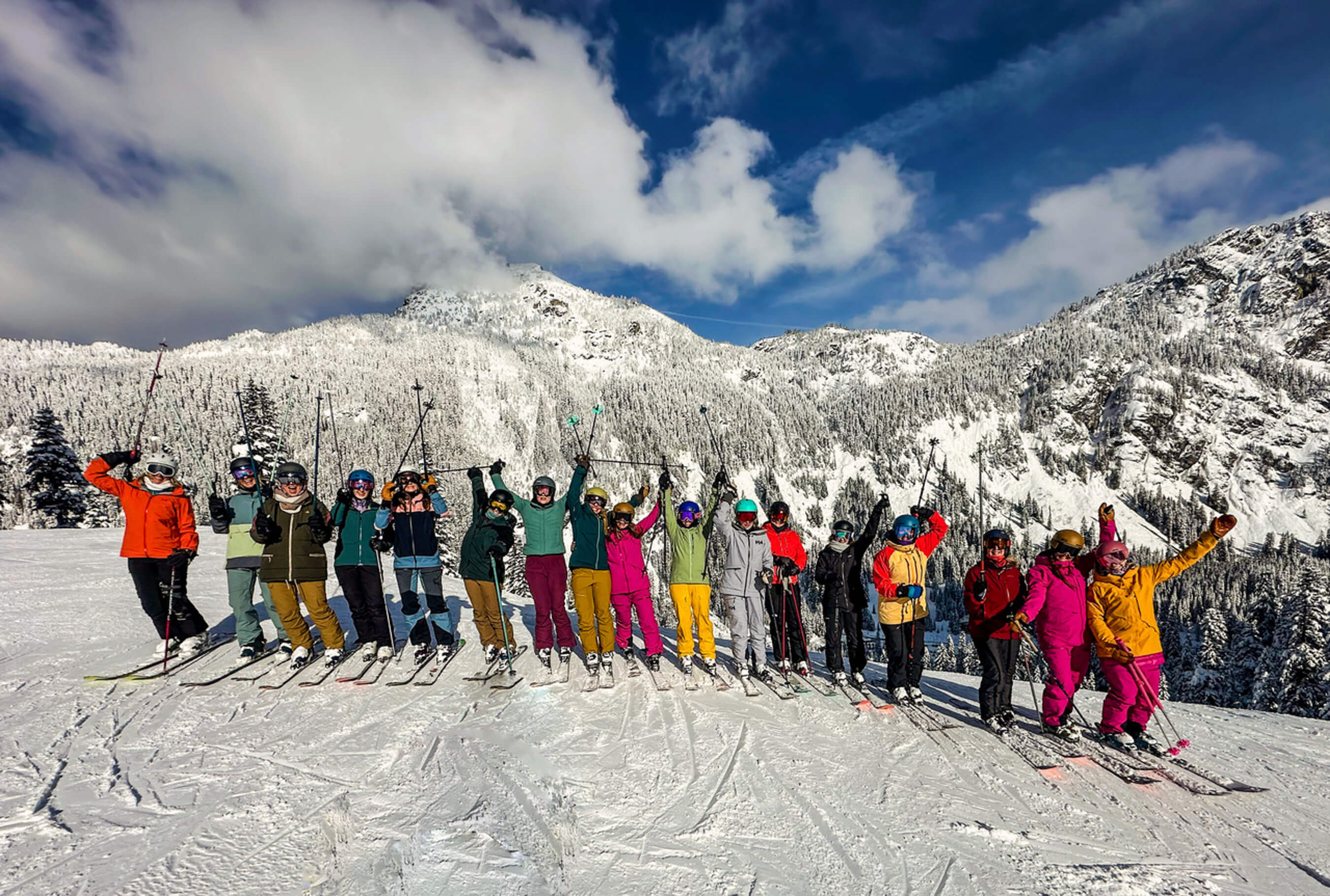 Girls with Grit clinic group photo bluebird day