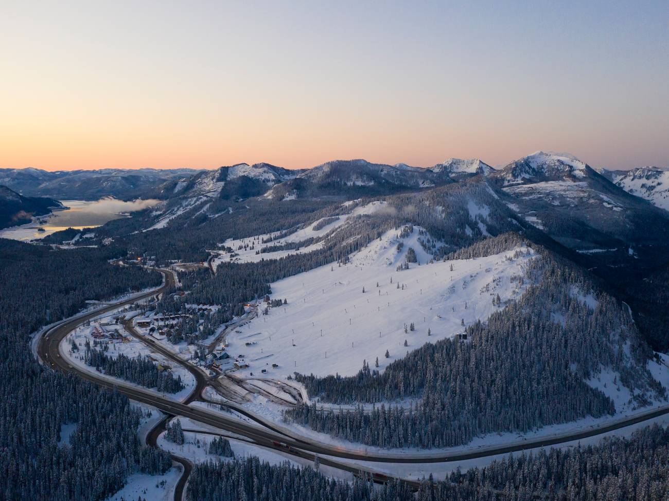 aerial view of summit west