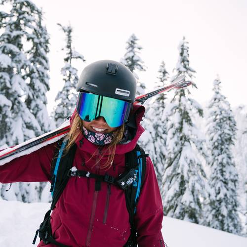 skier smiling