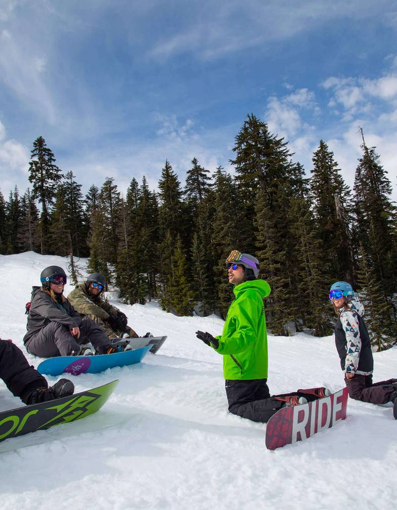 adult snowboard group lesson