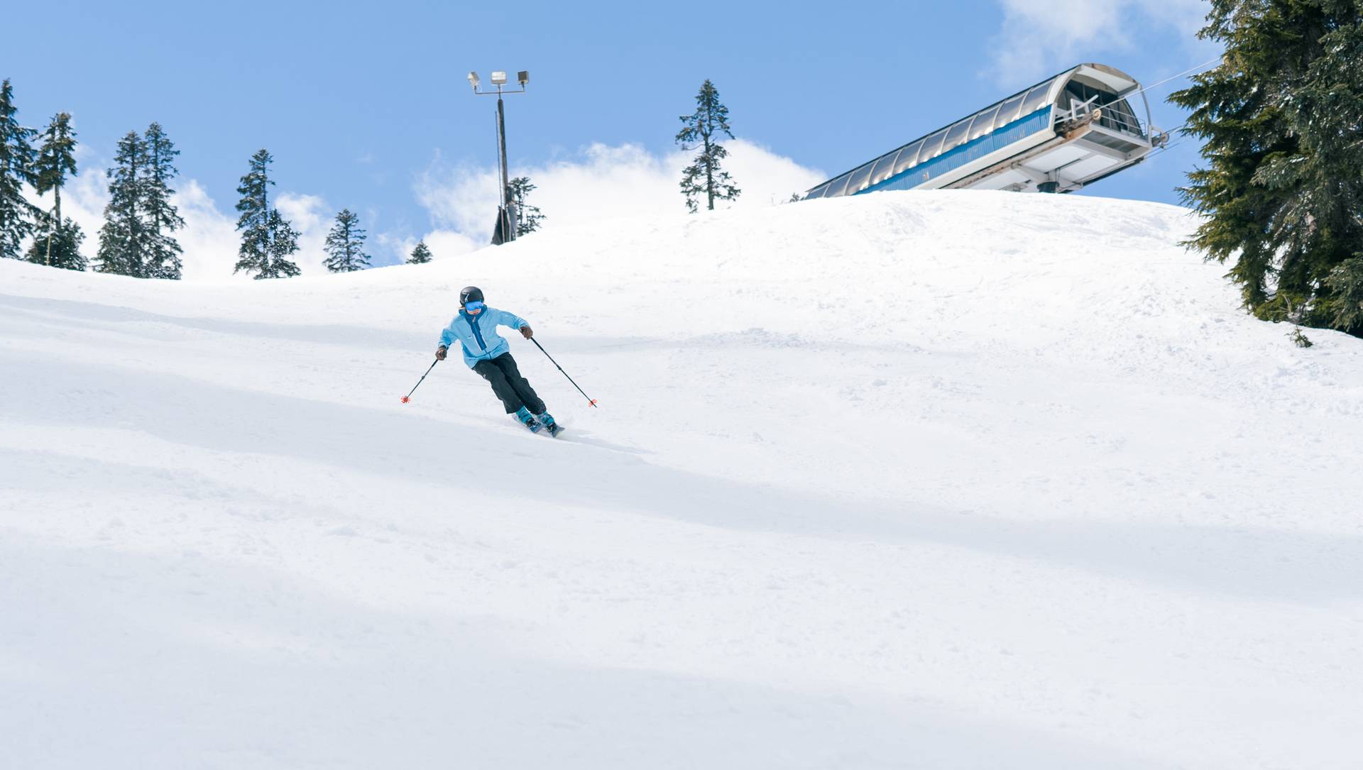 Snowboarder in spring slush