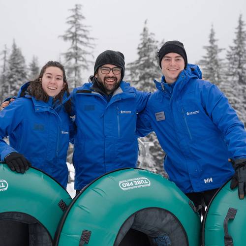 snow tubing team ready to help
