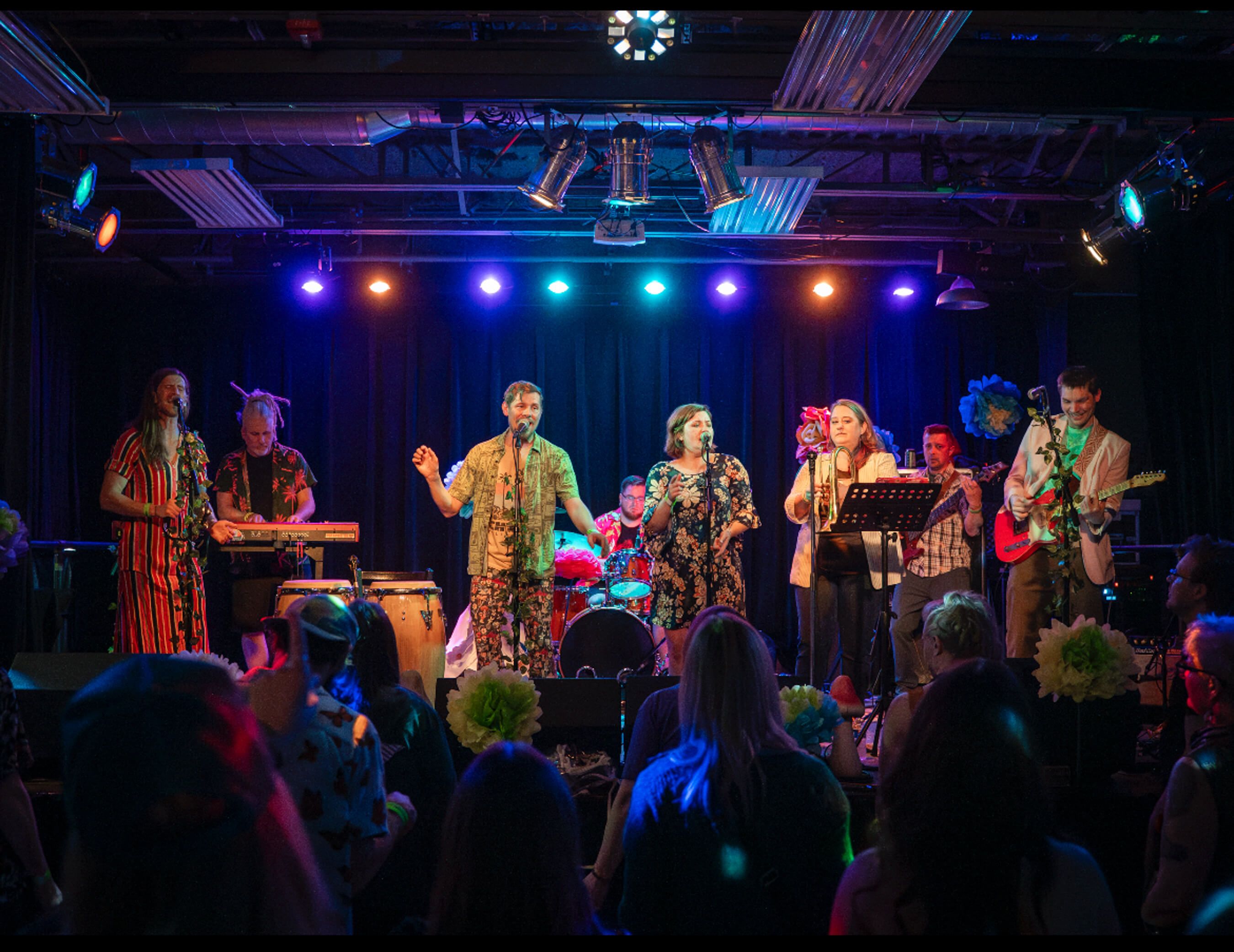 Band The Limns on stage performing