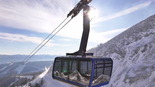 Big Sky Tram in the sunshine