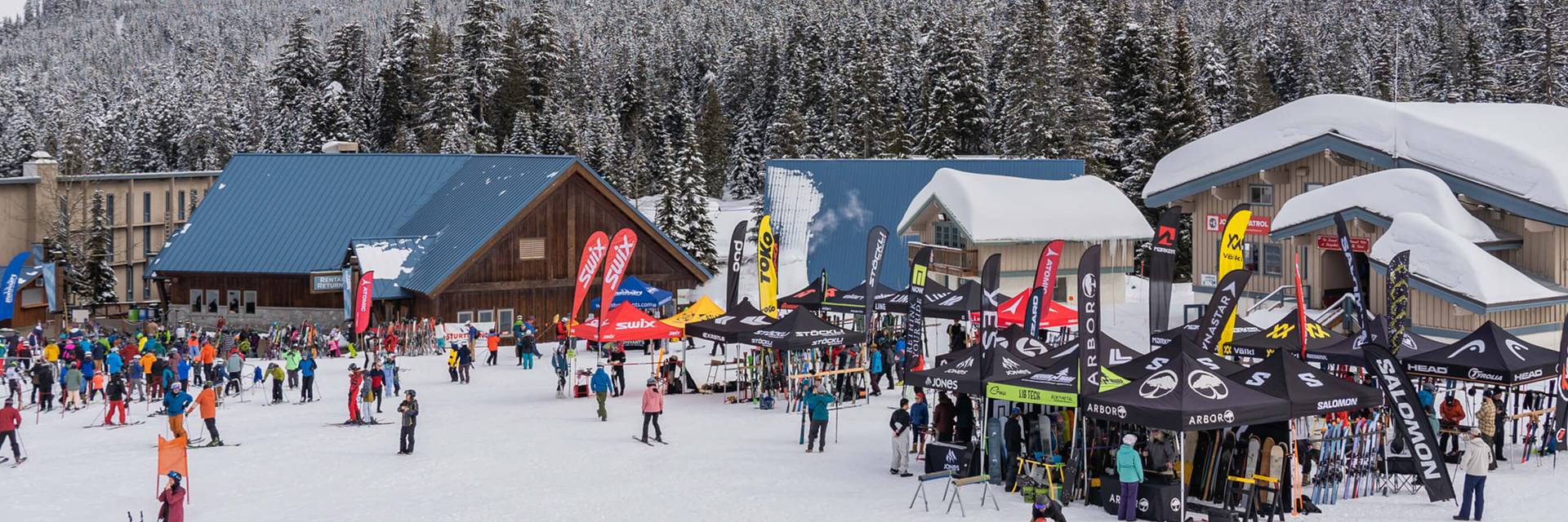 view of Spreefest event with Guye Peak in the background