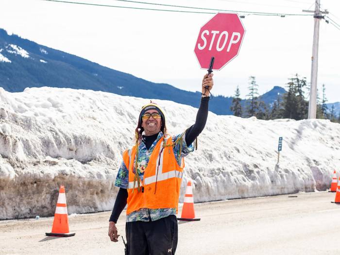 crossing guard staff smiling