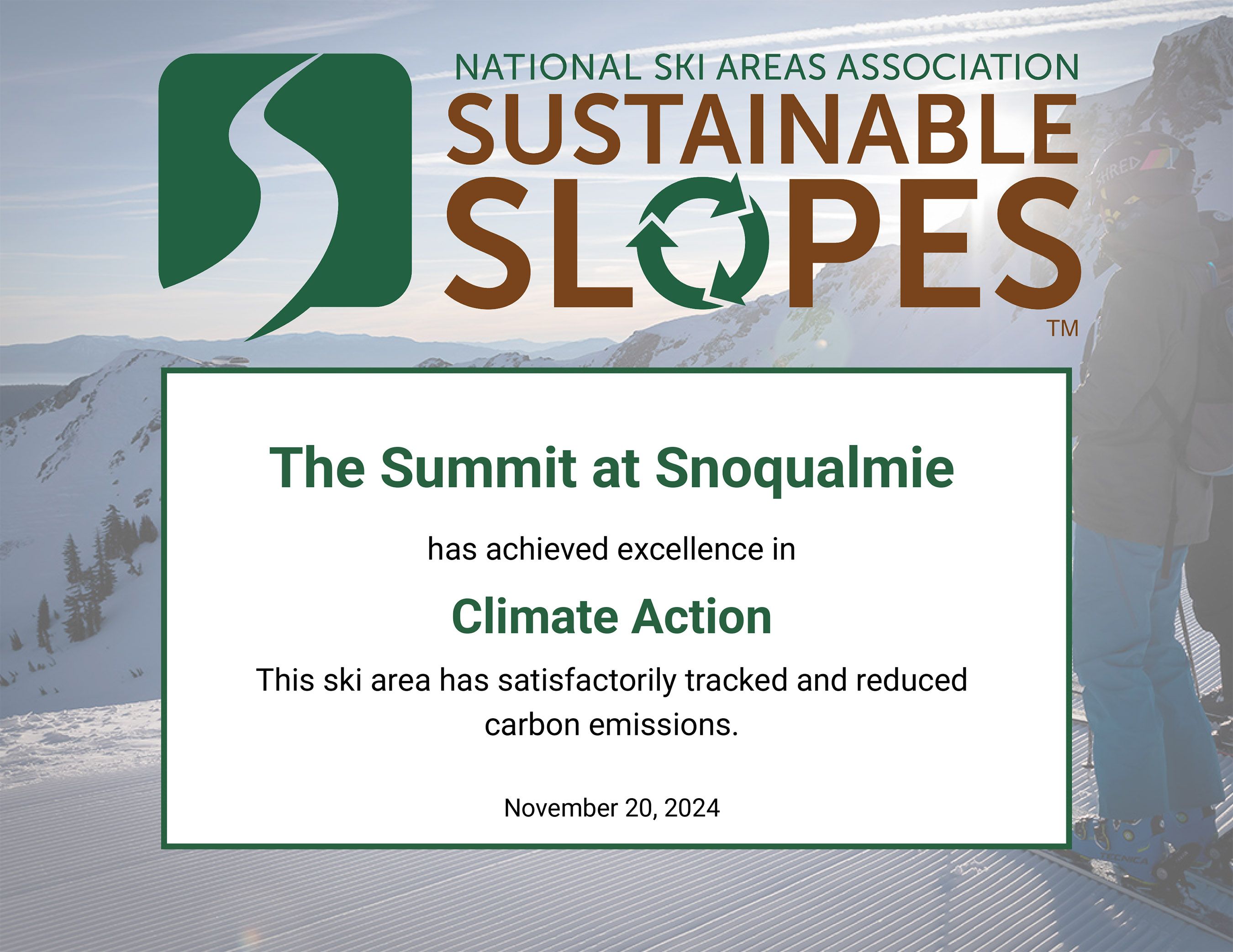 NSAA badge - climate action