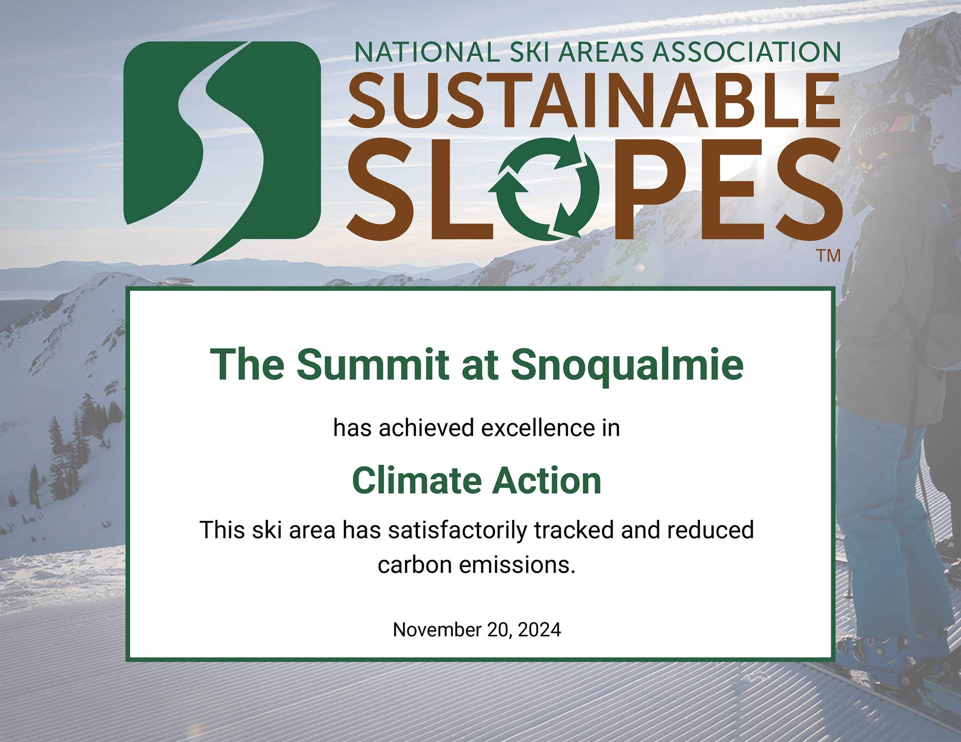 NSAA badge - climate action