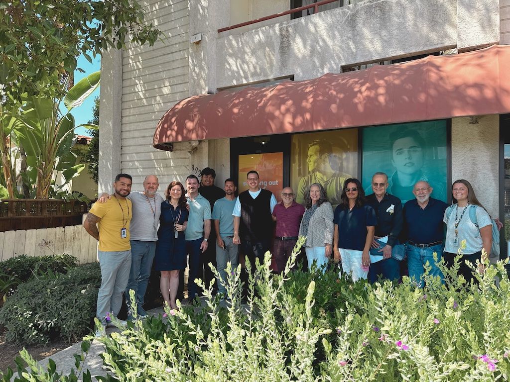 Staff and community members gathered outside Stepping Out, our outpatient center in North Park