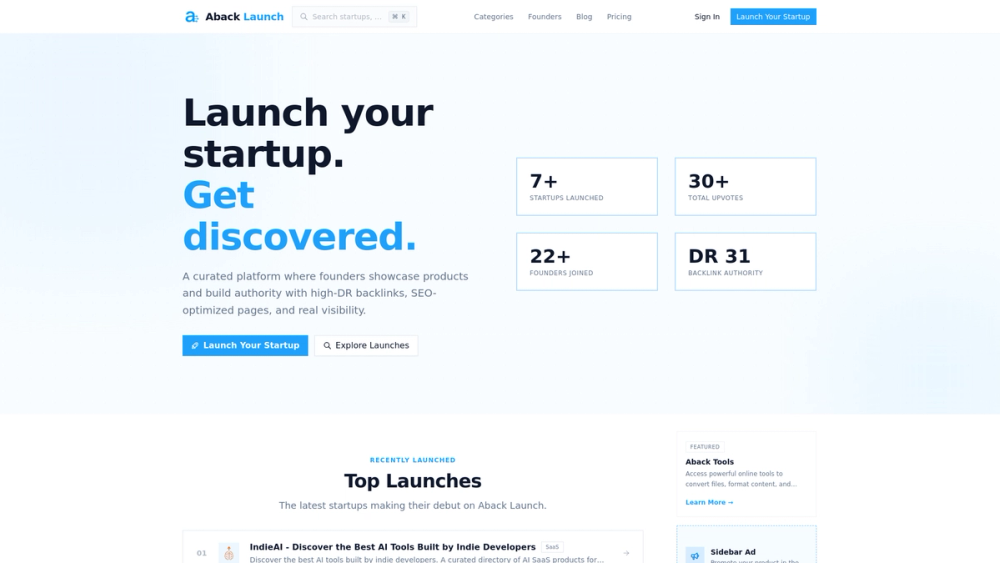 image of Aback Launch