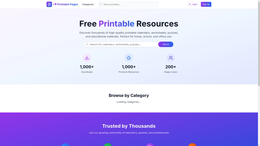 image of I Love Printable Pages