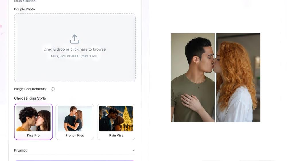 image of kissing ai 