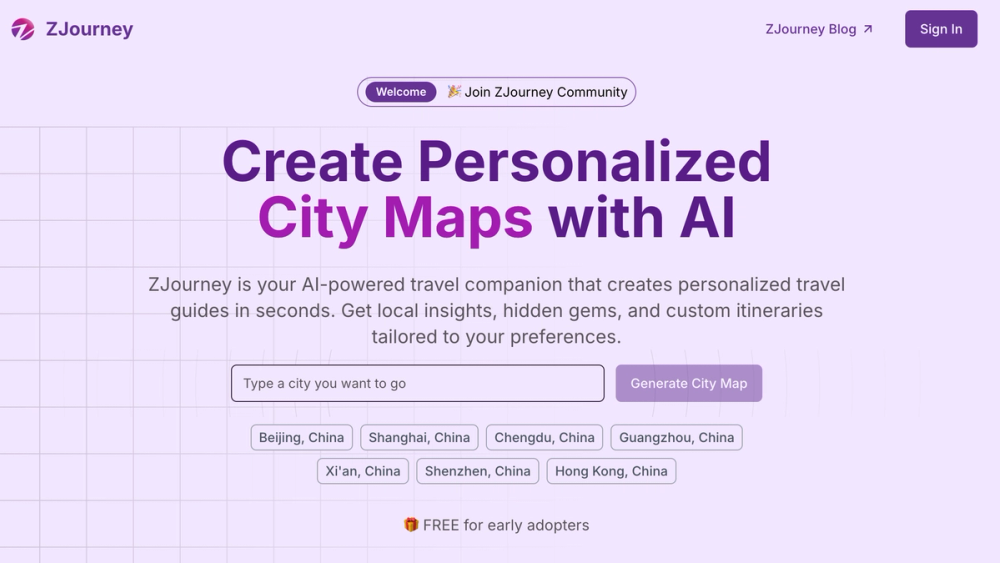 image of ZJourney Travel Guide Map