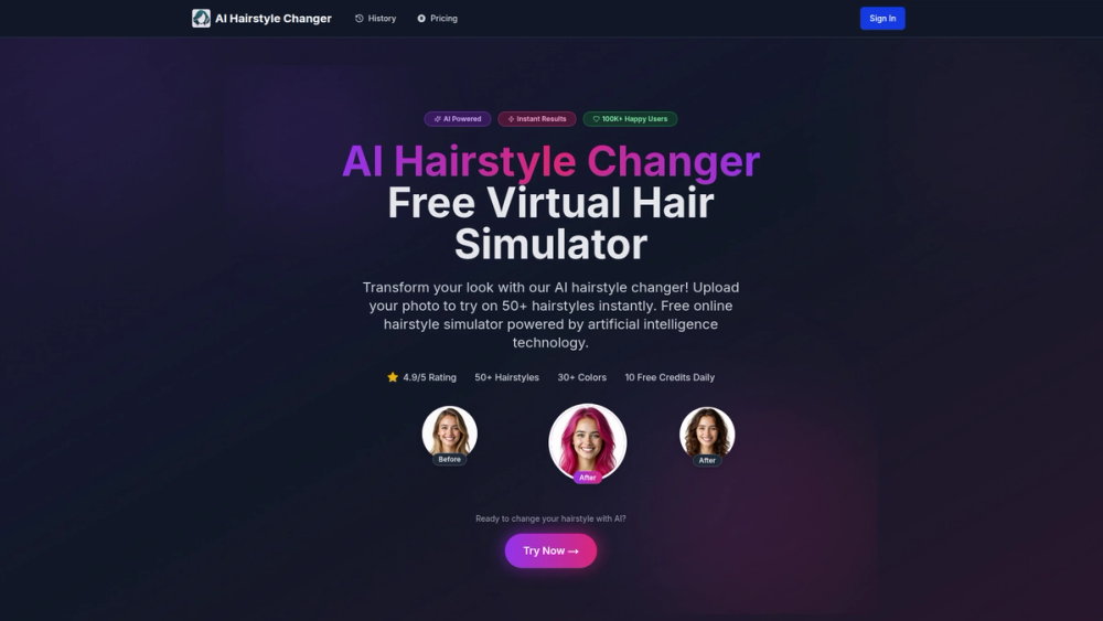 image of AI Hairstyle Changer